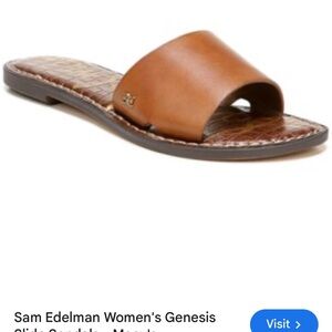 Sam Edelman Brown Leather Sandals with Open Toe Design